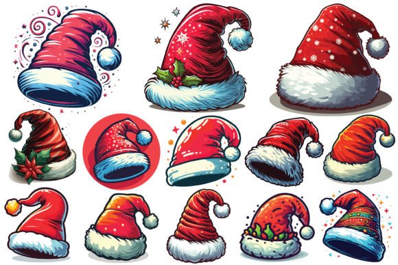 13 X Christmas Hat Bundle: A Designer's Review of Seasonal Illustrations