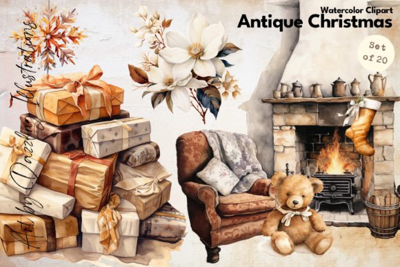 Antique Christmas Nostalgia Illustrations Review