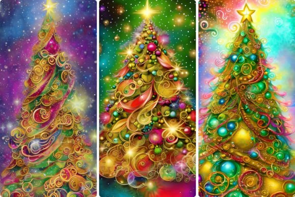 Beautiful Christmas Tree Illustration for Brand Identity
