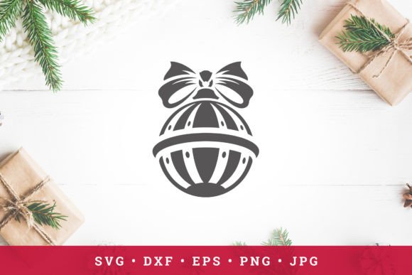 Christmas Bauble with Ribbons in Illustrations