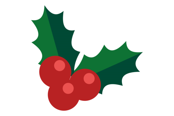 Christmas Berry Color Icon. Holly Holida Review