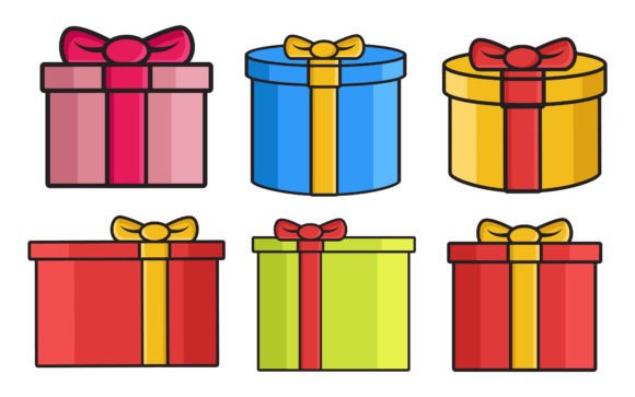 Christmas Gift Boxes Design Elements Review