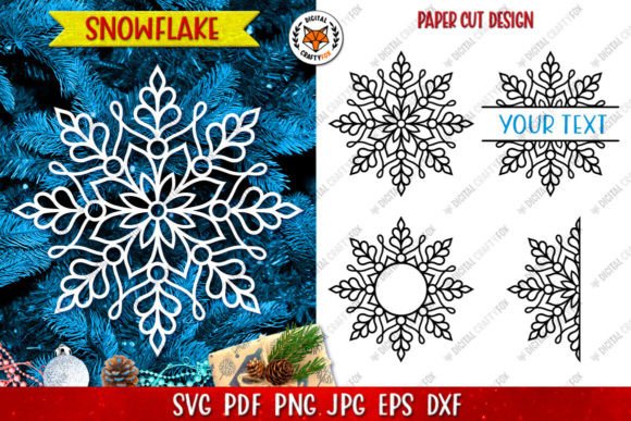 Christmas Snowflake SVG, Snowflake SVG for Modern Illustrations