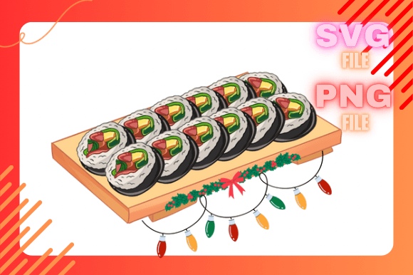 Christmas Sushi: Festive Illustrations for Local Branding