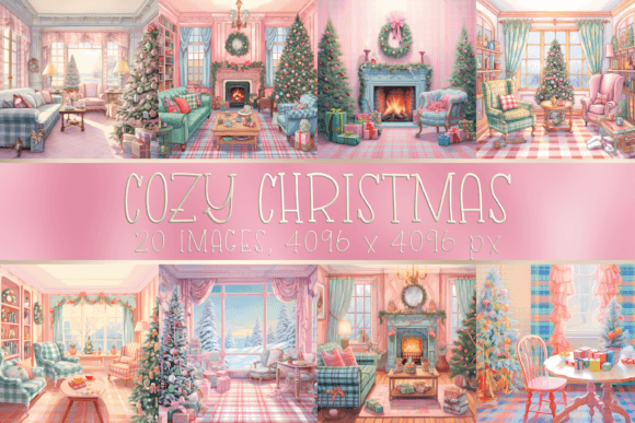 Cozy Pastel Christmas Home Images: A Review of Premium Illustrations