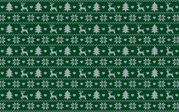 Knitted Seamless Christmas Pattern Art for Illustrations