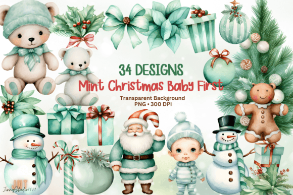Mint Christmas Baby First PNG: A Review for Illustrations Sellers