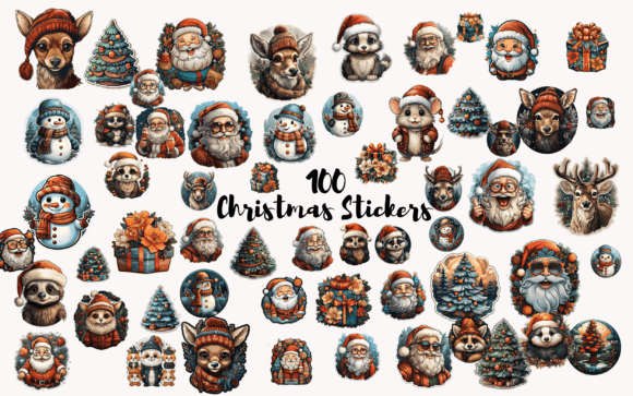 Review: 100 Christmas Stickers Clipart Bundle for Illustrations