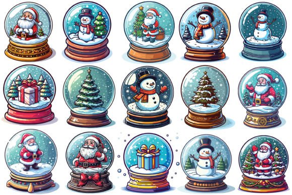 Review: 15 X Christmas Snow Globe Bundle for Brand Illustrations
