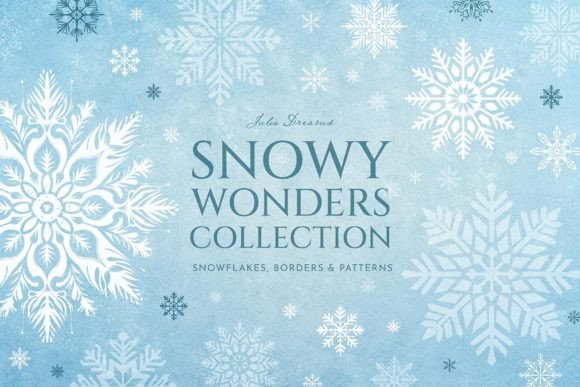 Snowflakes SVG Winter Christmas Vector for Illustrations
